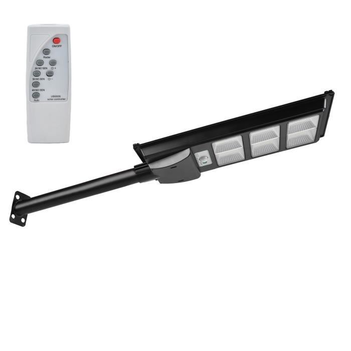 Projecteur LED Solaire 250W Avec Détecteur De Mouvement - Éclairage Jardin Autonome, Télécommande Incluse