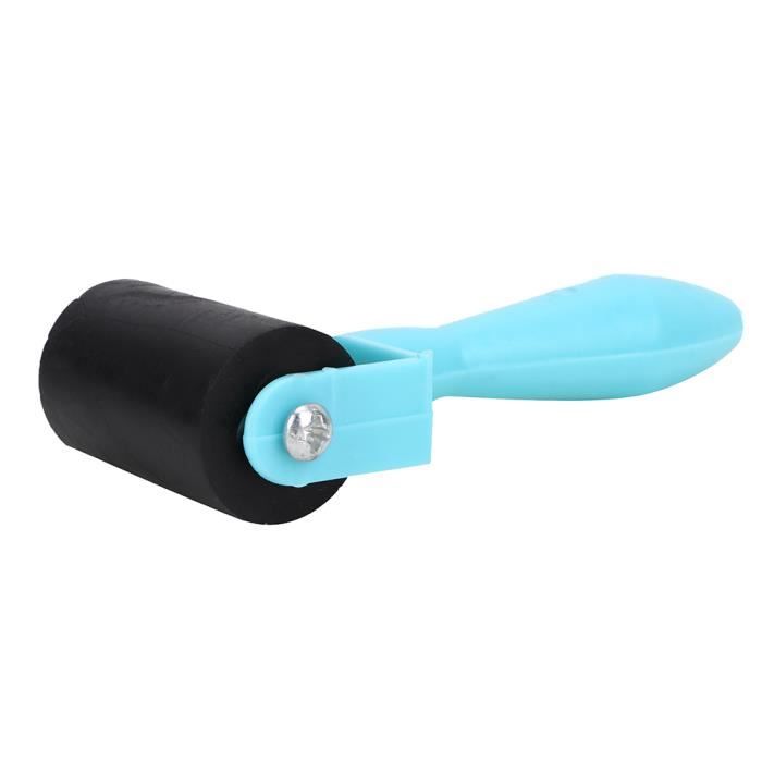 Rouleau Brayer En Caoutchouc Pour Gravure Et Impression - Poignée Plastique, Largeur 3,5 Cm - Outil Artisanal Pour Encre
