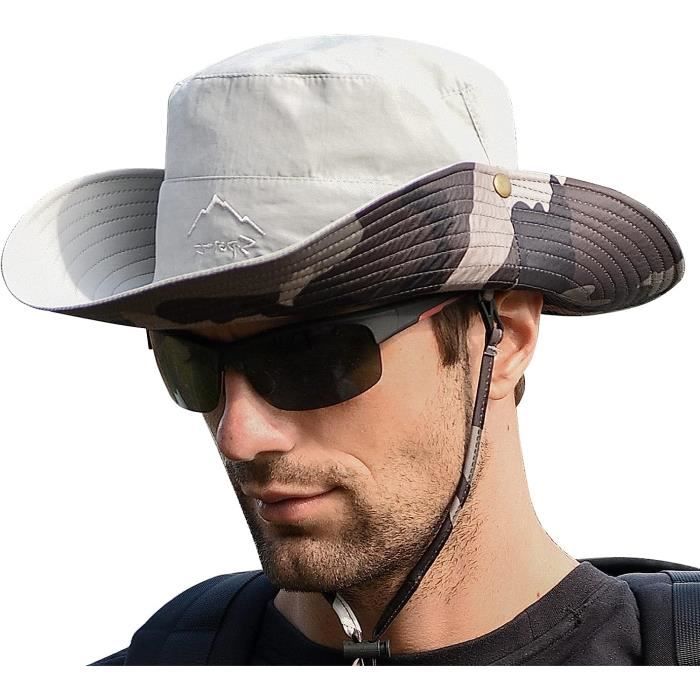 Chapeaux De Randonn e Homme Femme Couche Double Chapeau Soleil Et