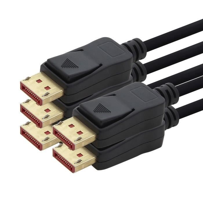 5 X Câble Displayport 8K 60Hz - 3M - Dp 1.4 Max. 32,4 Gbit S 7680 X ...