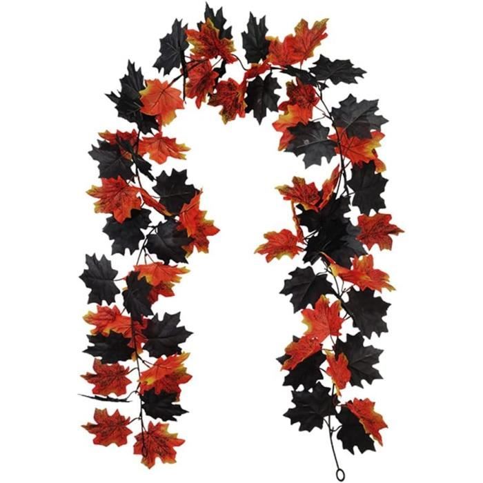 Guirlande Feuilles D'érable Artificielles - 2 X 1,75 M - Déco Automne, Halloween, Thanksgiving, Noël