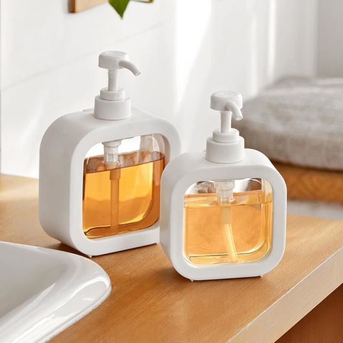 Haowul Distributeur De Savon Vide 500ml - Design Minimaliste ABS | Pour Liquide Main, Lotion Cosmétique