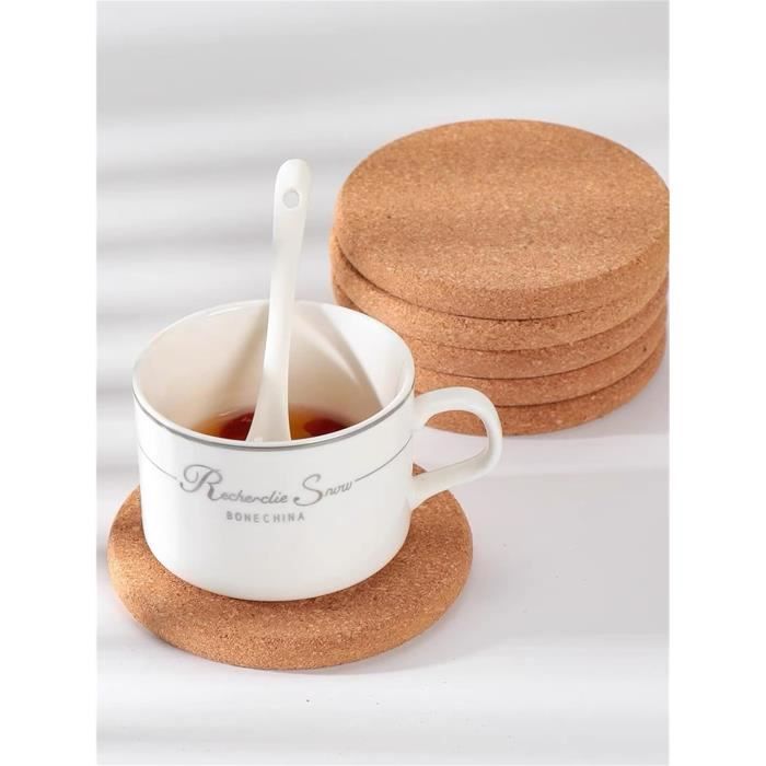 Dessous De Plat Rond Absorbant Liège 160x10 Mm - Protection Table Chaleur Pour Verres Tasses Plantes