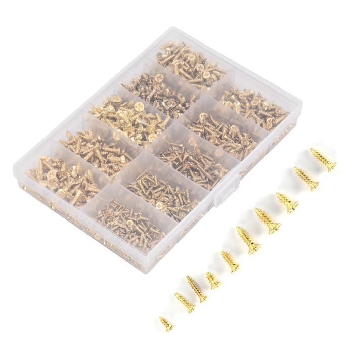 Lot De 1000 Mini Vis Autotaraudeuses TAIANJI - Tailles M1, M1.2, M1.4, M1.7, Pour Réparations électroniques, Montres, Lunettes