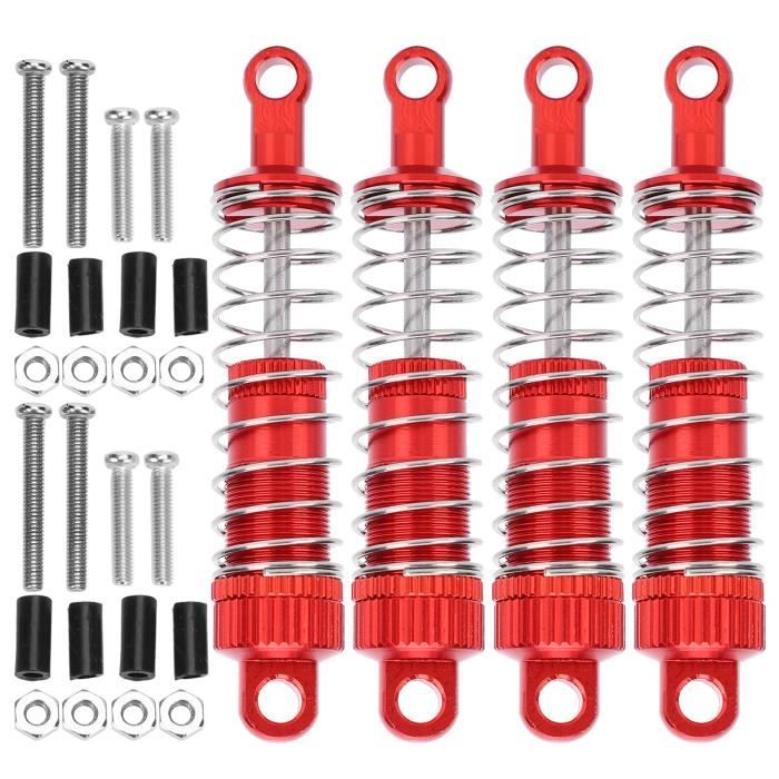 TRAXXAS AMORTISSEUR GTX MEDIUM ALU ROUGE ANODISÉ (MONTÉ SANS RESSORTS