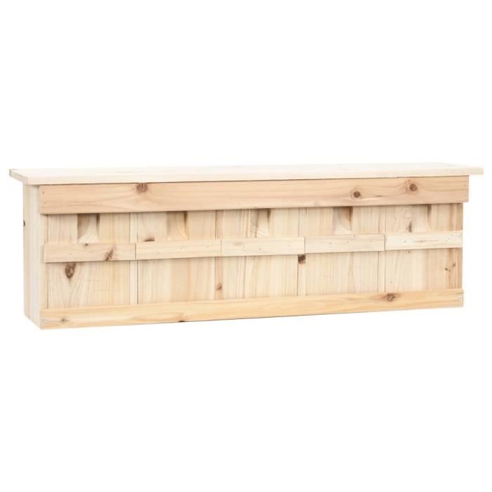 Meilleurs prix pour Nichoir pour moineau en bois de sapin avec 5 chambres 68x15x21 cm - Marron - Petit - Oiseau sauvage