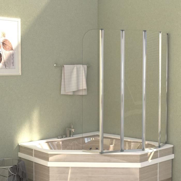 Meilleurs prix pour vidaXL Enclos de bain 120x140 cm Verre trempé Transparent