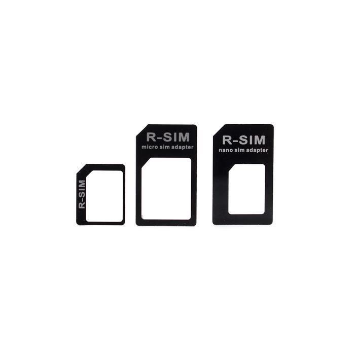 Pack 3 Adaptateur Micro Nano Sim Iphone 4 5 6 7 Ipad Samsung Cdiscount Telephonie