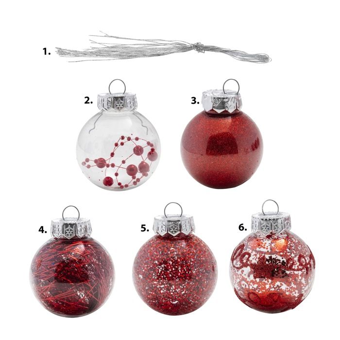 Boules De Noël Incassables – Lot De 24 Rouges (pailletées, Mates, Scintillantes) – 3 Cm – Décoration Sapin Sécurisée - 2