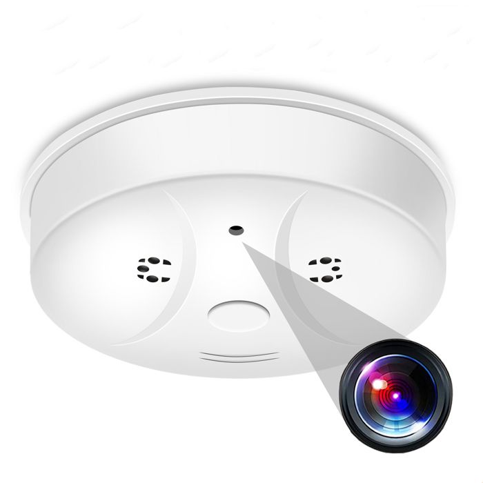 Détecteur de Fumée Caméra Espion 1080P Capteur Agitation Espionnage IR