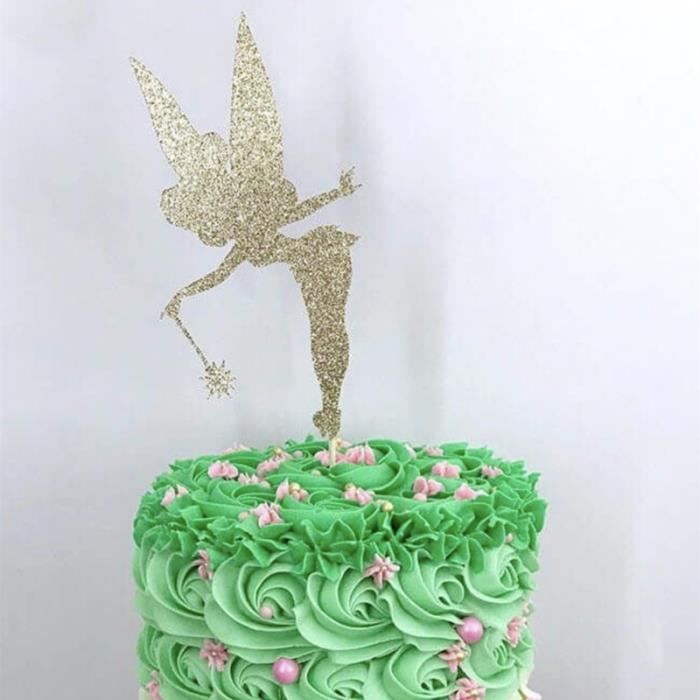 Figurine Decor De Gateau Gold Elf 4 Decoration De Gateau En Acrylique Petite Fee Joyeux Anniversaire Or Chateau Ange Elfe Pou Cdiscount Maison