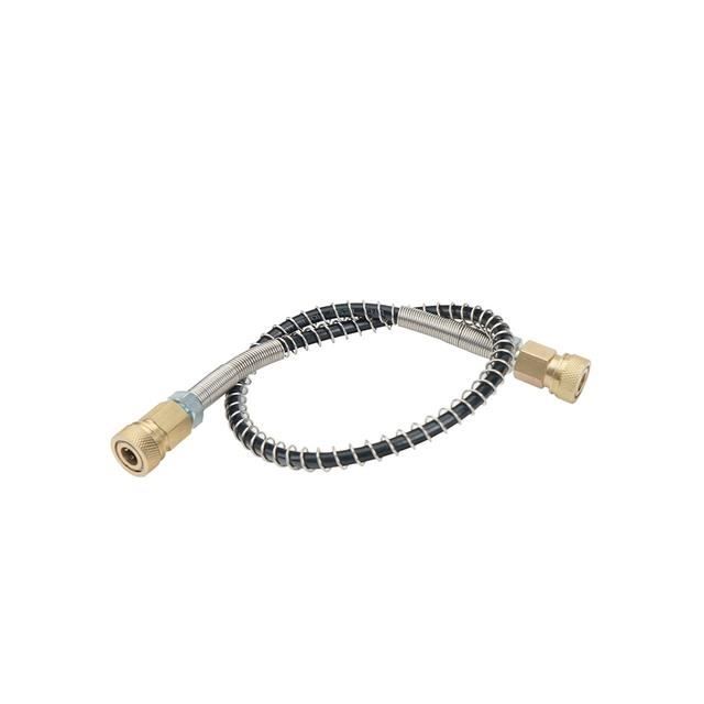 Tuyau Remplissage PCP 4500Psi - 36 Pouces Acier Inoxydable - Pour Paintball Et Airsoft - Raccord Rapide 1/8 NPT