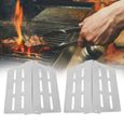 Drfeify Tentes de chauffage de gril Plaque Tente Chauffante de Barbecue à Gaz en Acier Inoxydable Convient pour Weber Genesis 300-1