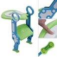Reducteur de Toilette avec échelle Marches - LESHP - Pour Bébés Enfants 1-7 ans - Bleu-1