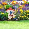 Nain de jardin avec champignon et livre - 10043391-0-1