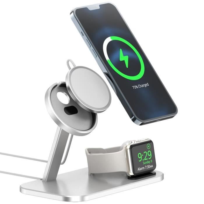 Chargeur pour téléphone mobile Anker MagSafe avec pied Blanc - Fnac.ch -  Chargeur pour téléphone mobile