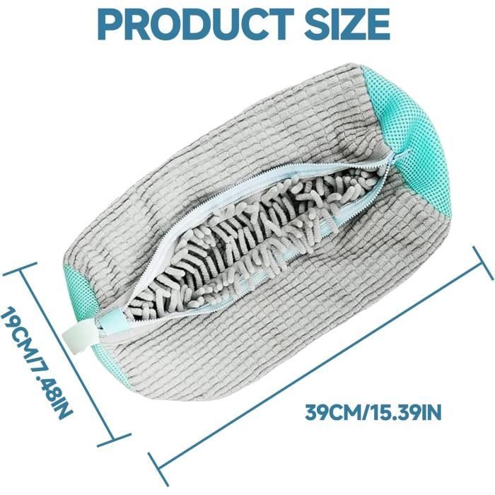 Longzhuo Lot de 2 sacs à chaussures pour machine à laver, réutilisables et durables avec fermeture éclair en chenille pour baskets, chaussures Oxford, chaussures de tennis, pantoufles Longzhuo Lot de 2 sacs à chaussures pour machine à laver, réutilisables et durables avec fermeture éclair en chenille pour baskets, chaussures Oxford, chaussures de tennis, pantoufles