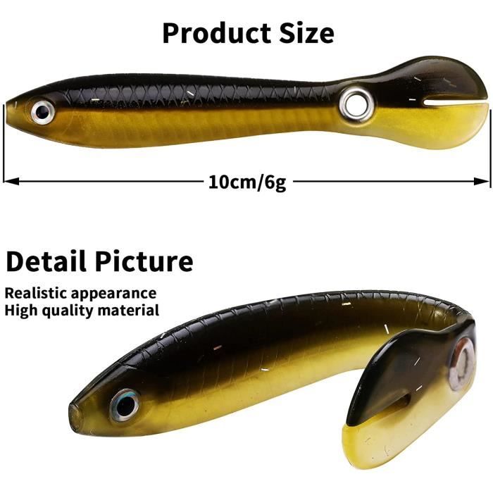 Duokon Leurre de pêche de sauterelle T0046 5 pièces universel réaliste
