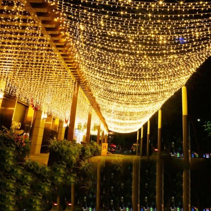 GUIRLANDE LUMINEUSE D'EXTERIEUR 1000 LED de fées de lumières 100M avec 8  Effets de lumière multi-couleurs Fonctions for arbre d1521 - Cdiscount  Maison