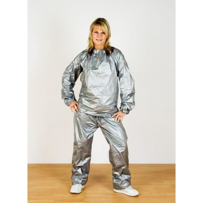 Combinaison de sudation MOVIT Survetement d entrainement pour homme ou femme Gris Cdiscount Sport