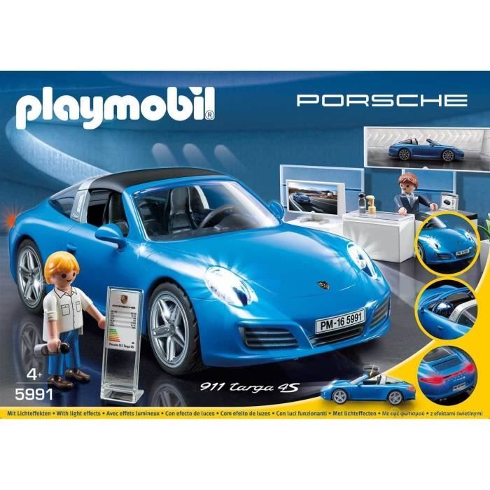 PLAYMOBIL 5991 - Sports & Action - Voiture Porsche 911 Targa 4S avec effets  lumineux - Cdiscount Jeux - Jouets