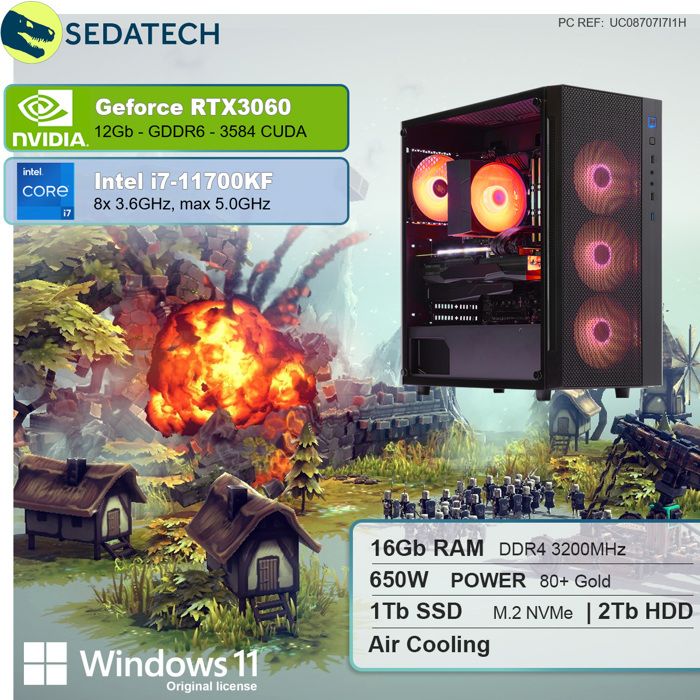 Sedatech Mini-PC Evolution passif – Intel i7-8700T – Intel UHD Graphics 630  – 8Go RAM – 1To SSD M.2 – Windows 11 – Unité centrale - Cdiscount  Informatique
