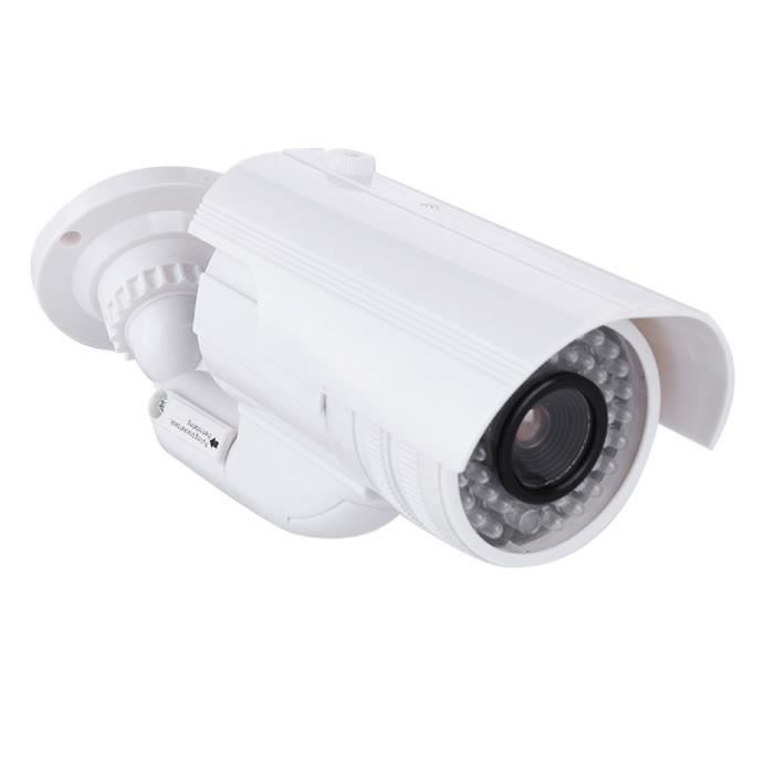 Caméra de Surveillance Factice avec LED Clignotante - Design Élégant et