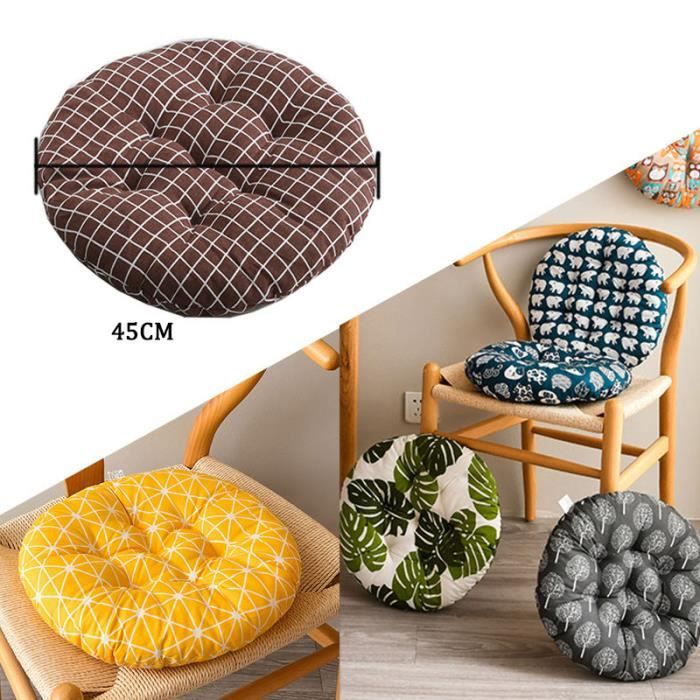 Carré 45cm,Brun) Galette de Chaise Ronde, Couleur Unie Coussin de Chaise Coussin de Sol Coussins de Siège, Carré Coussins avec Rembourrage pour Intér | Leroy Merlin