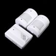 Alarme détecteur de mouvement blanc sans fil Sonnette d'alarme  pour la maison (1 récepteur + 2 émetteurs) tout neuf-2
