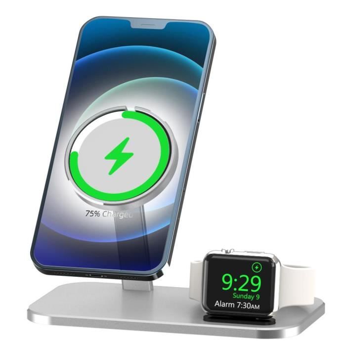 LE NOIR - Chargeur de Voiture Sans Fil magnétique Support Pour iPhone12 Pro -Mini-Max Magsafe Chargeur Rapide - Cdiscount Téléphonie
