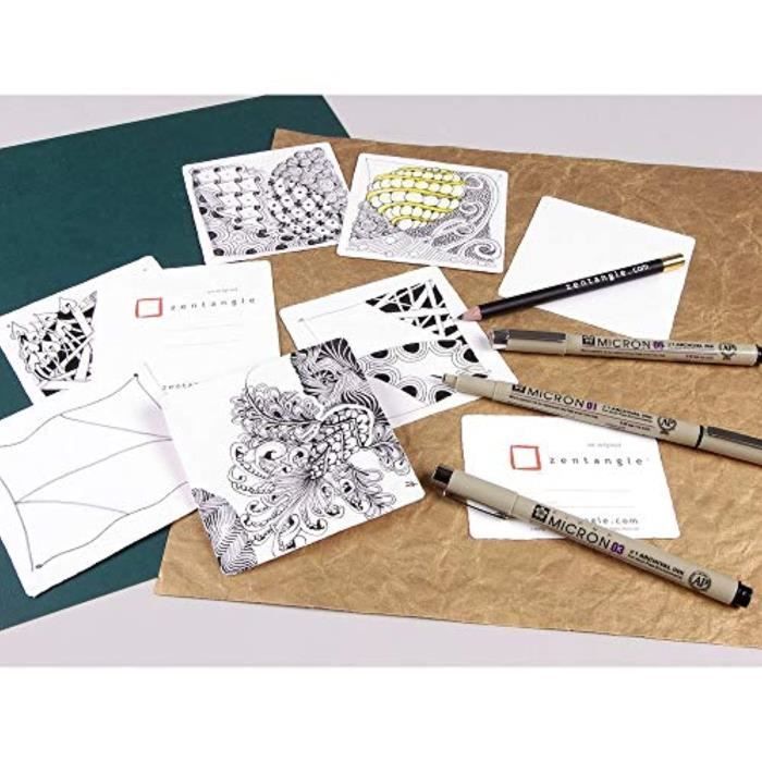 Kit Papier Creatif V3NRM Tuiles Zentangle 89 x 89 mm d'origine Zentangle  (paquet de 2) - Cdiscount Beaux-Arts et Loisirs créatifs