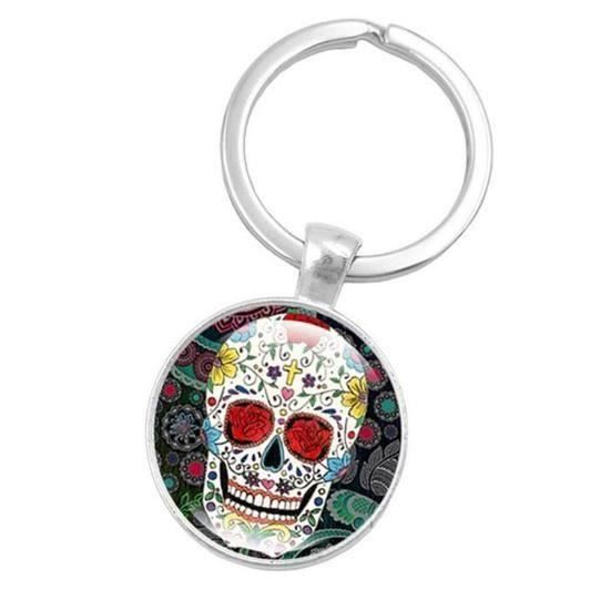 Lot De 30 Perles En Os Forme Crâne - 13 Mm - Turquoise Et Noir - Pour Fabrication Bijoux (colliers, Bracelets)