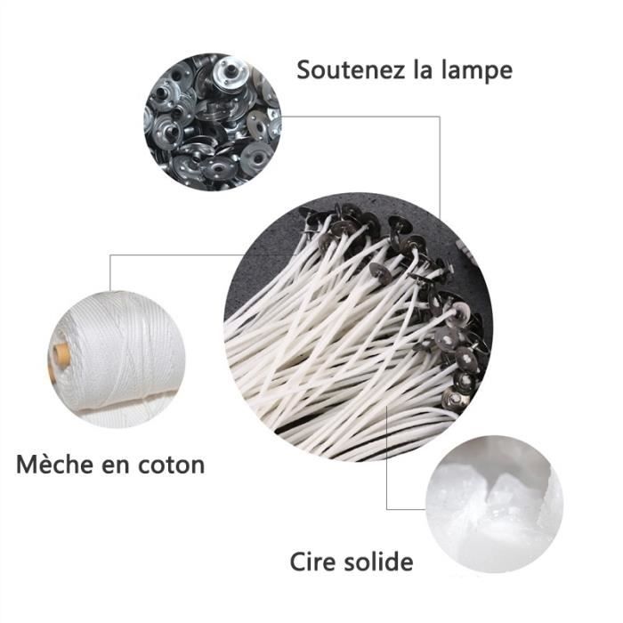 100 Autocollants Pour Mèches De Bougies - Adhésif Résistant à La Chaleur | Diamètre 2 Cm | Parfait Pour Fabrication De Bougies Maison