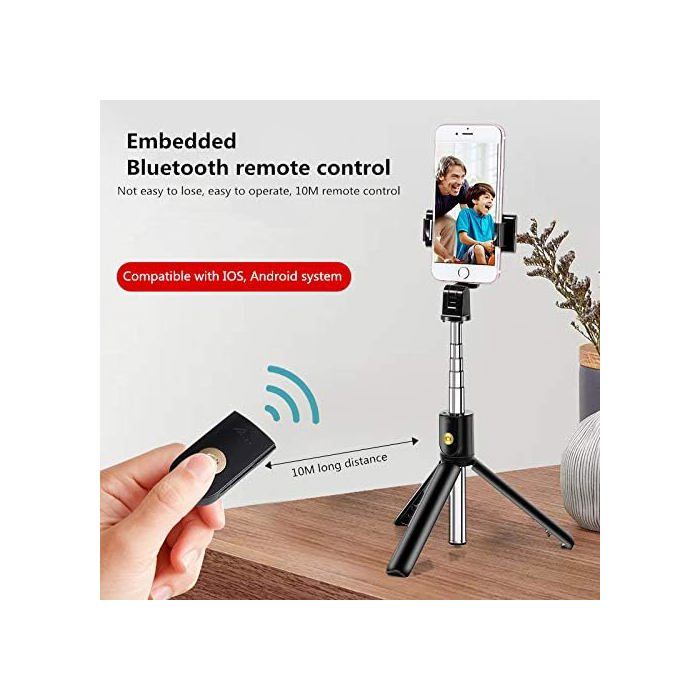 Perche Selfie Trépied, 3 En 1Perche Selfie Bluetooth, Selfie Stick