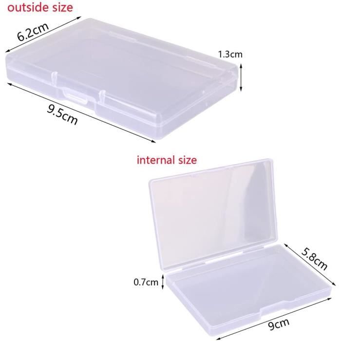 Gebildet 8 pièces de Tailles Mixtes Rectangulaires vides Mini Organisateur en Plastique Transparent Boîte de Rangement Conteneurs pour Petits Objets et Autres Projets d'artisanat