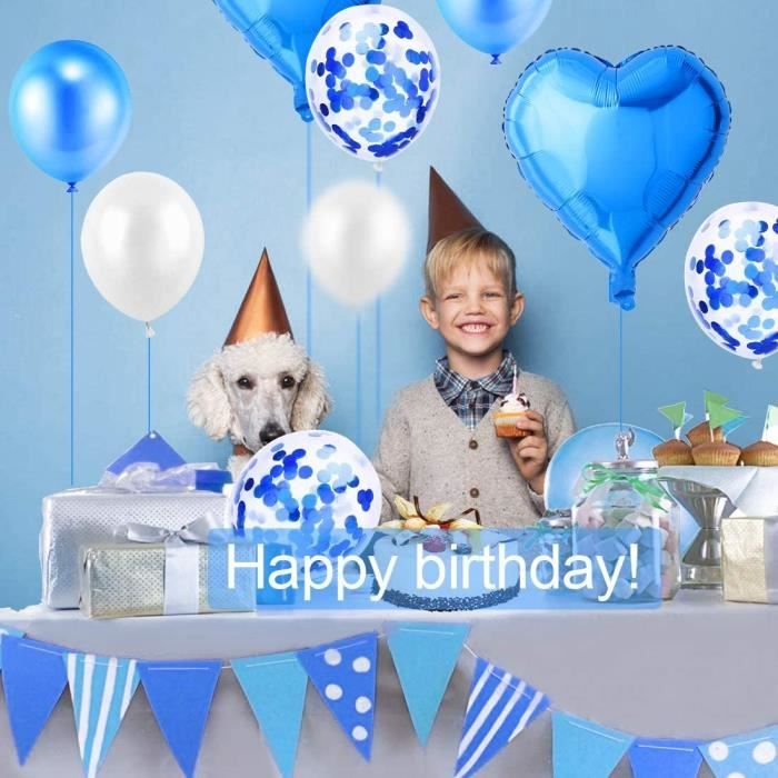 Ballon anniversaire aluminium MONSIEUR MADAME 45cm Bleu : Chez  Rentreediscount Loisirs créatifs