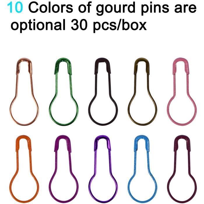 100 Pièces épingles De Sécurité Métalliques - 10 Couleurs Assorties, Neuf