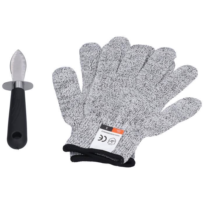 Dioche gants de couteau d'écaillage d'huîtres Couteau à huîtres Protection  de niveau 5 Résistant à l'abrasion Résistant à la - Cdiscount Maison