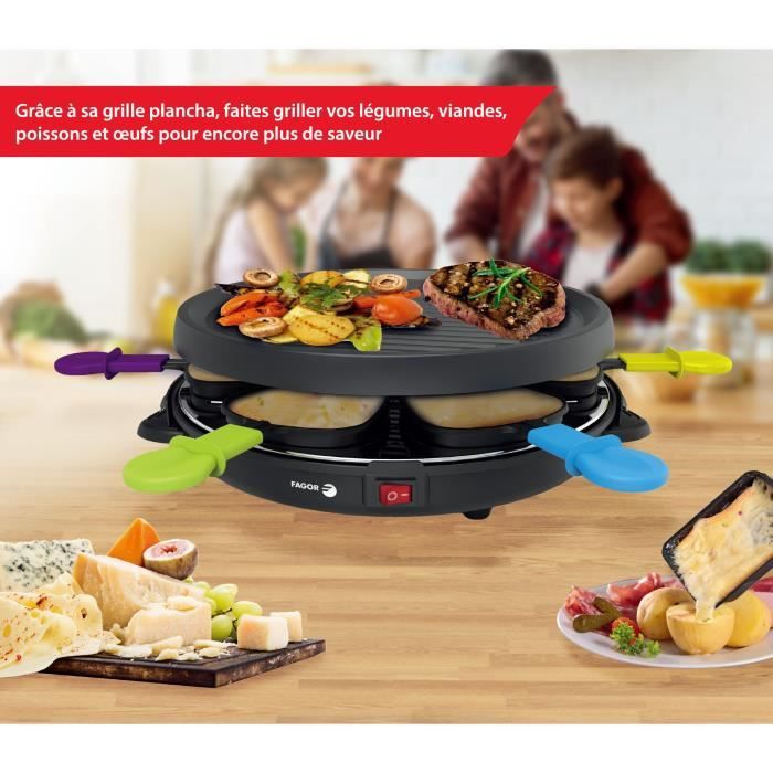 FAGOR - Raclette FG830 6 personnes, Fonction grill - Cdiscount
