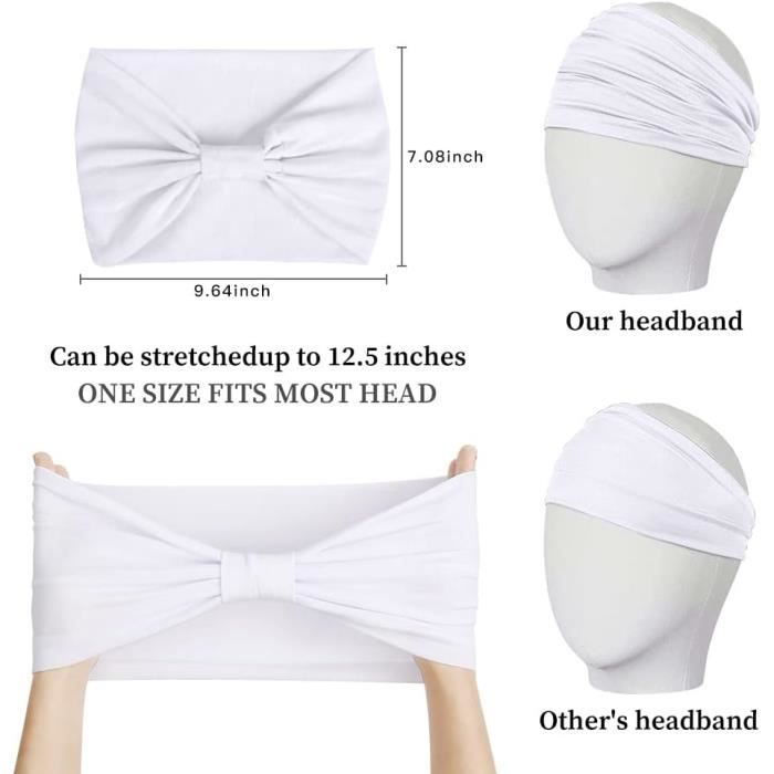 DRESHOW 6 Pièces Bandeaux Cheveux Femme - Bandeau Yoga Sport Running - Accessoires Cheveux Mignons Et Confortables