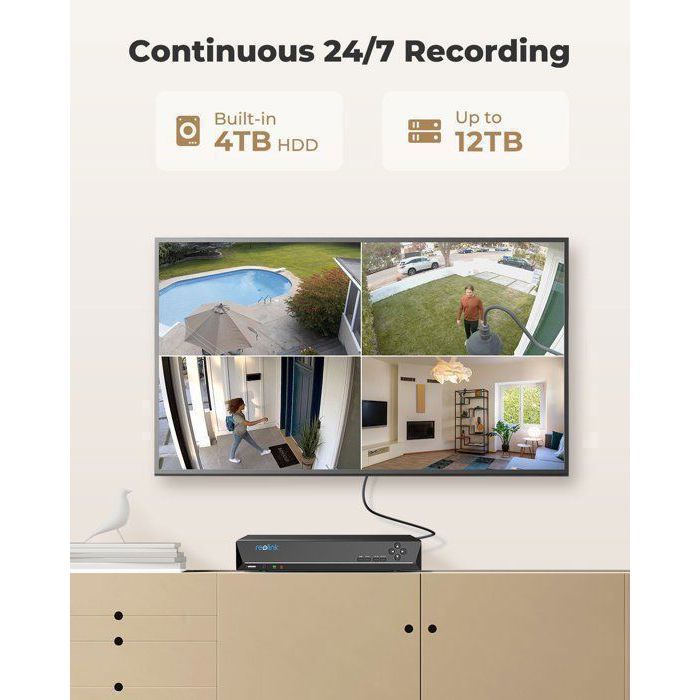 Reolink 4K Système de Caméra de Sécurité Extérieur CCTV 4K Caméra IP ...