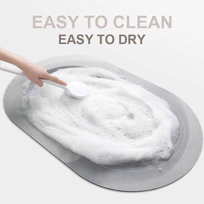 Tapis De Sol De Cuisine Antidérapant - 45x120 Cm - Gris Foncé - Absorbant Eau Et Huile - Lavable Et Séchage Rapide