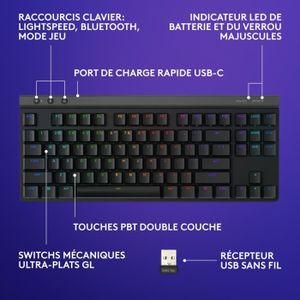 Clair-Housse de protection mécanique pour clavier Logitech G613, étui