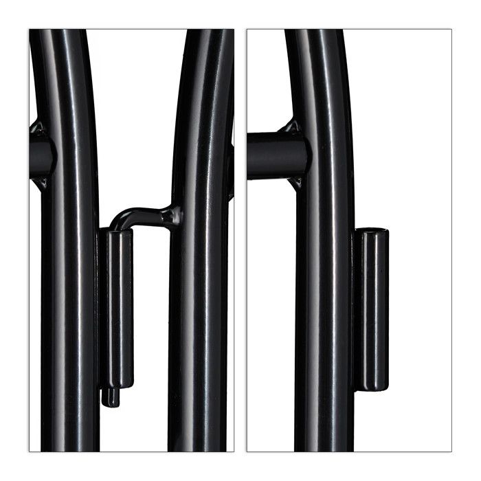 2 Treillis Métal Jardin 220cm - Support Plantes Grimpantes Noir - Design Décoratif