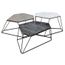 Casa Padrino Set De Table Basse Design Blanc Gris Noir Avec