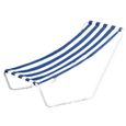 Shipenophy chaise longue d'extérieur Chaise longue de plage extérieure à rayures bleues et blanches, chaise longue sport fauteuil-0