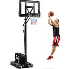 Panier De Basket Extérieur Réglable 100-212 Cm - Sur Pied à Roulettes, Base Lestée - Enfants Et Ados