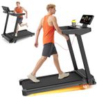 BIGZZIA Tapis de course Incliné 0-10 % pliable, Vitesse réglable 1-12 km/h, 3.0 HP, Avec Capteur d'impulsion