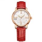 SHARPHY® Montres Femmes 2016 Marque de Luxe Diamant Analogique Quartz étanche Bracelet en Cuir Rouge