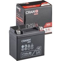 CranQ AGM 12V 90 A 5Ah YTX5L-BS Batterie moto 113 x 70 x 107 mm Quad